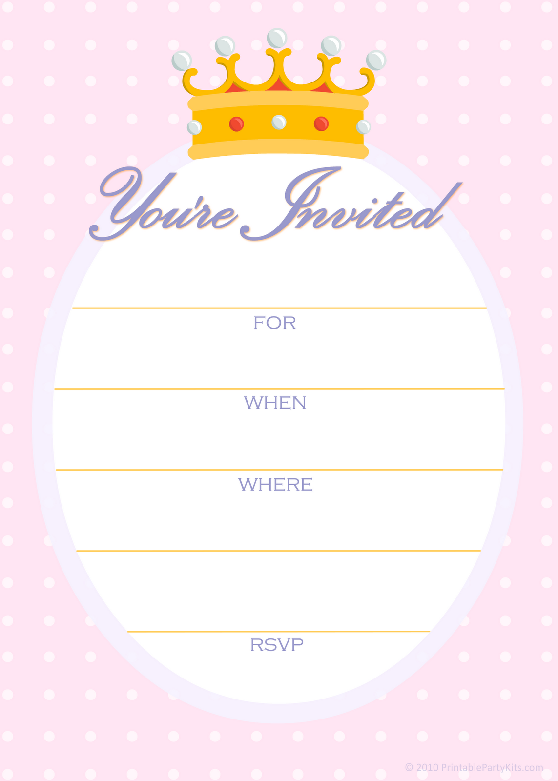 Free Blank Printable Invitations