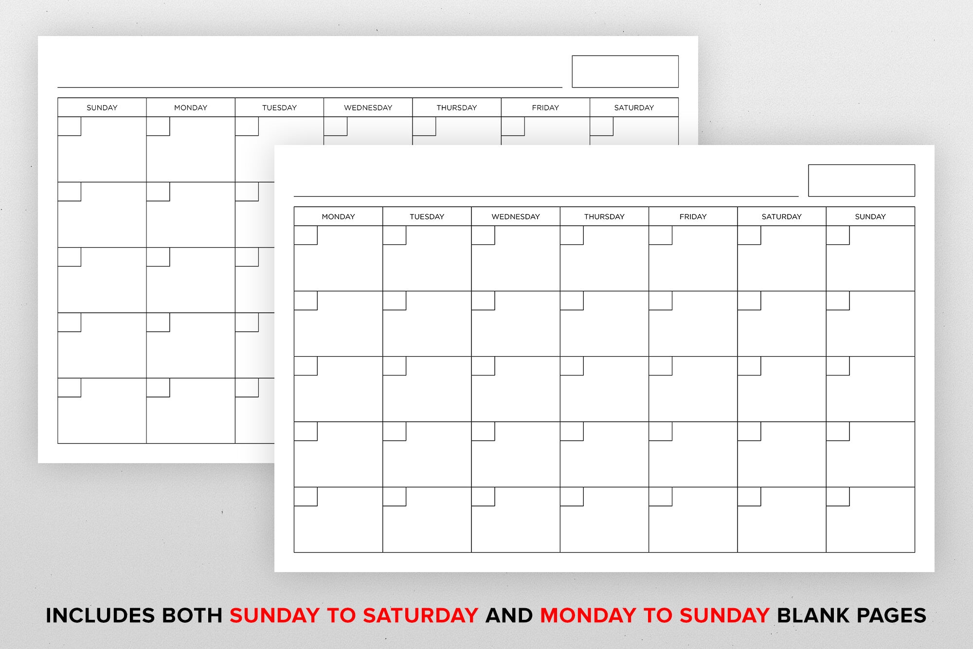 11x17 Inch Blank Calendar Page Template By Running With Foxes TheHungryJPEG