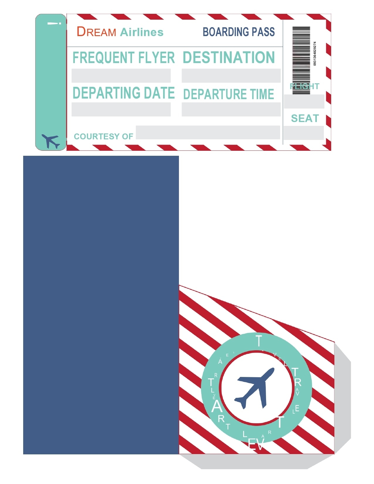 Blank Airline Ticket Printable