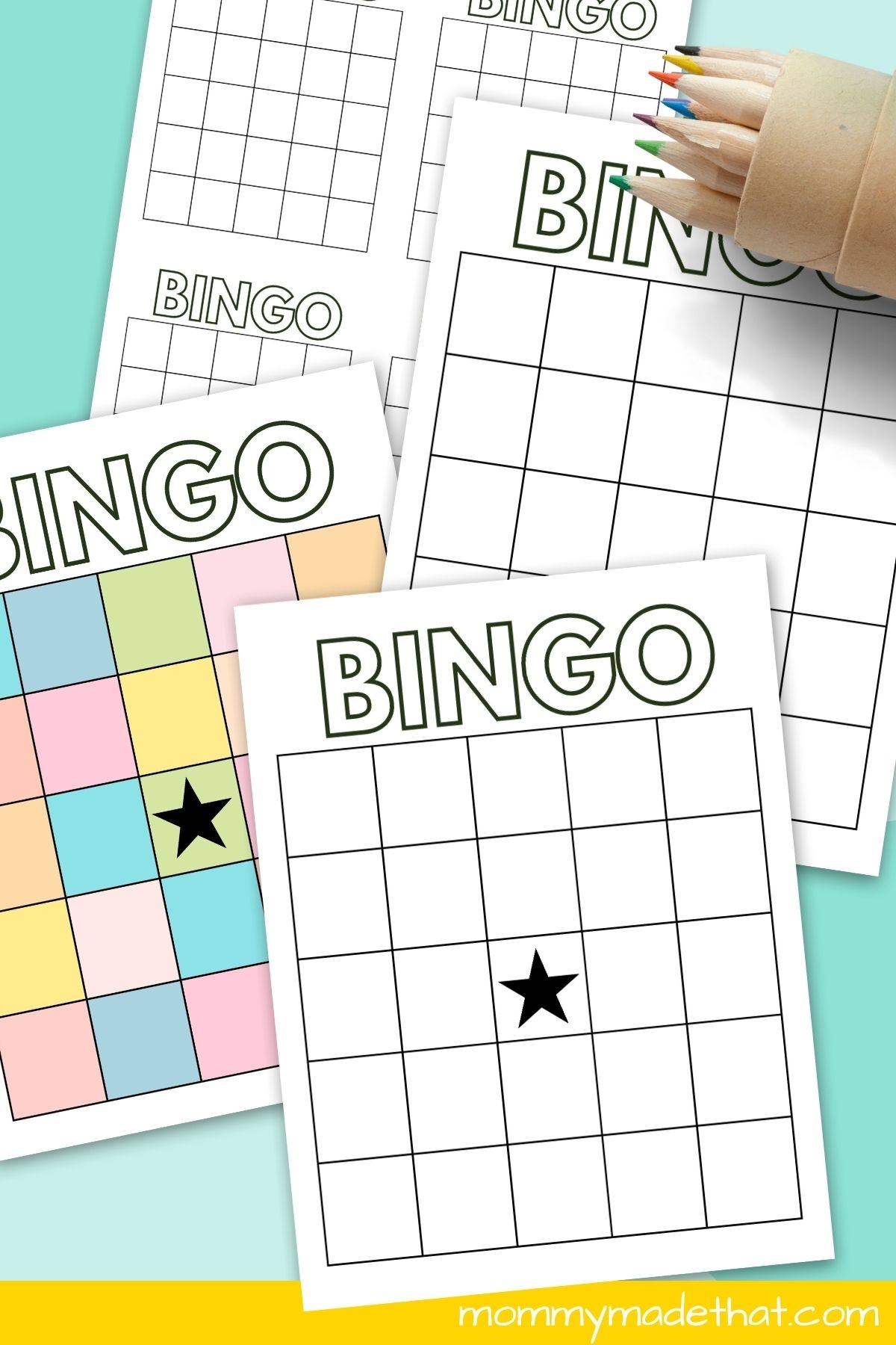 4x4 Blank Bingo Card Template Bingo Cards Printable Bingo Cards