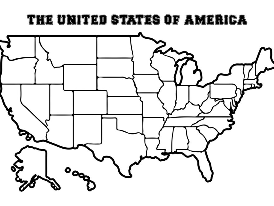 50 States Blank Map 10 Free PDF Printables Printablee In 2024