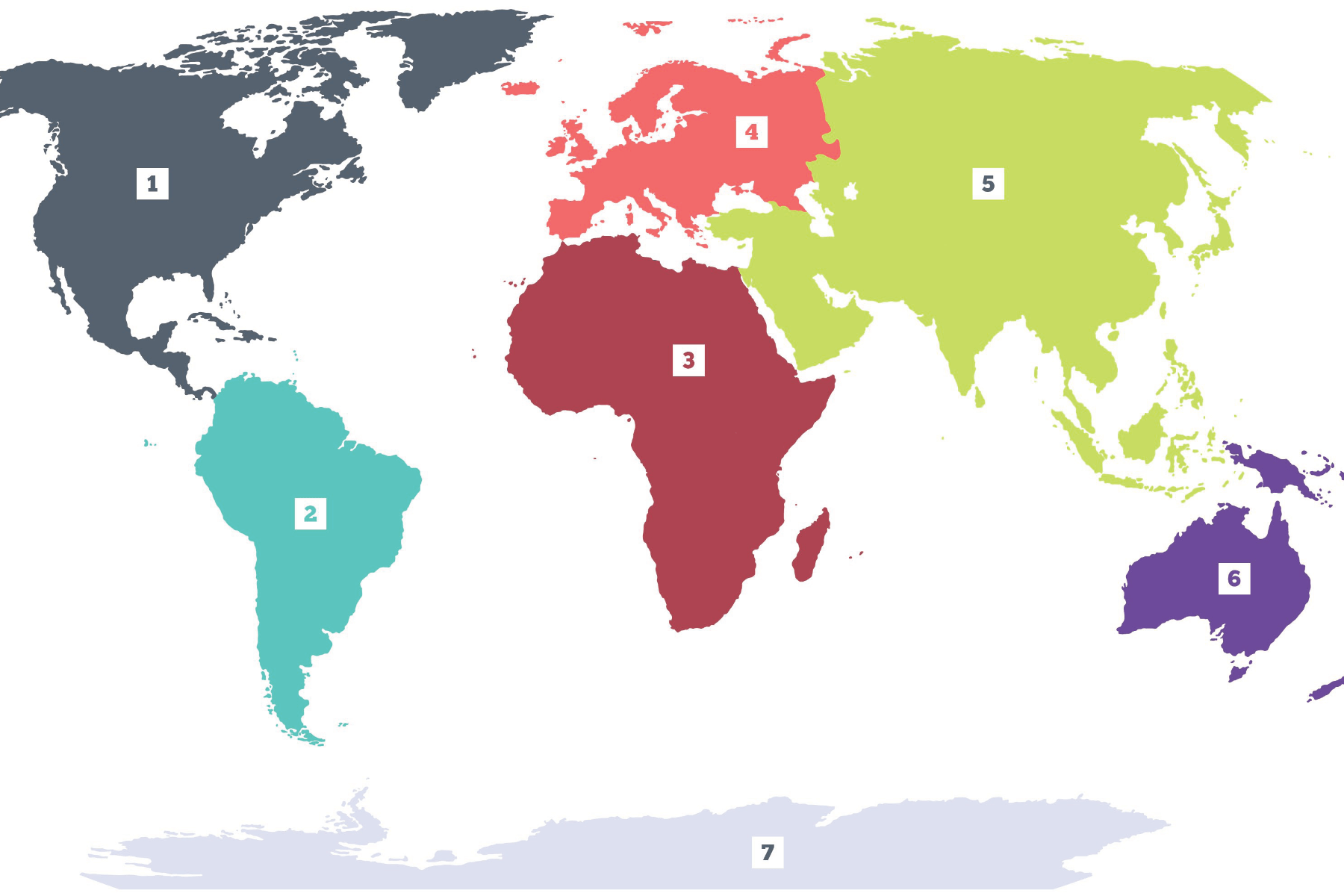 An A4 Map Of The World s Continents Available In Two Versions 