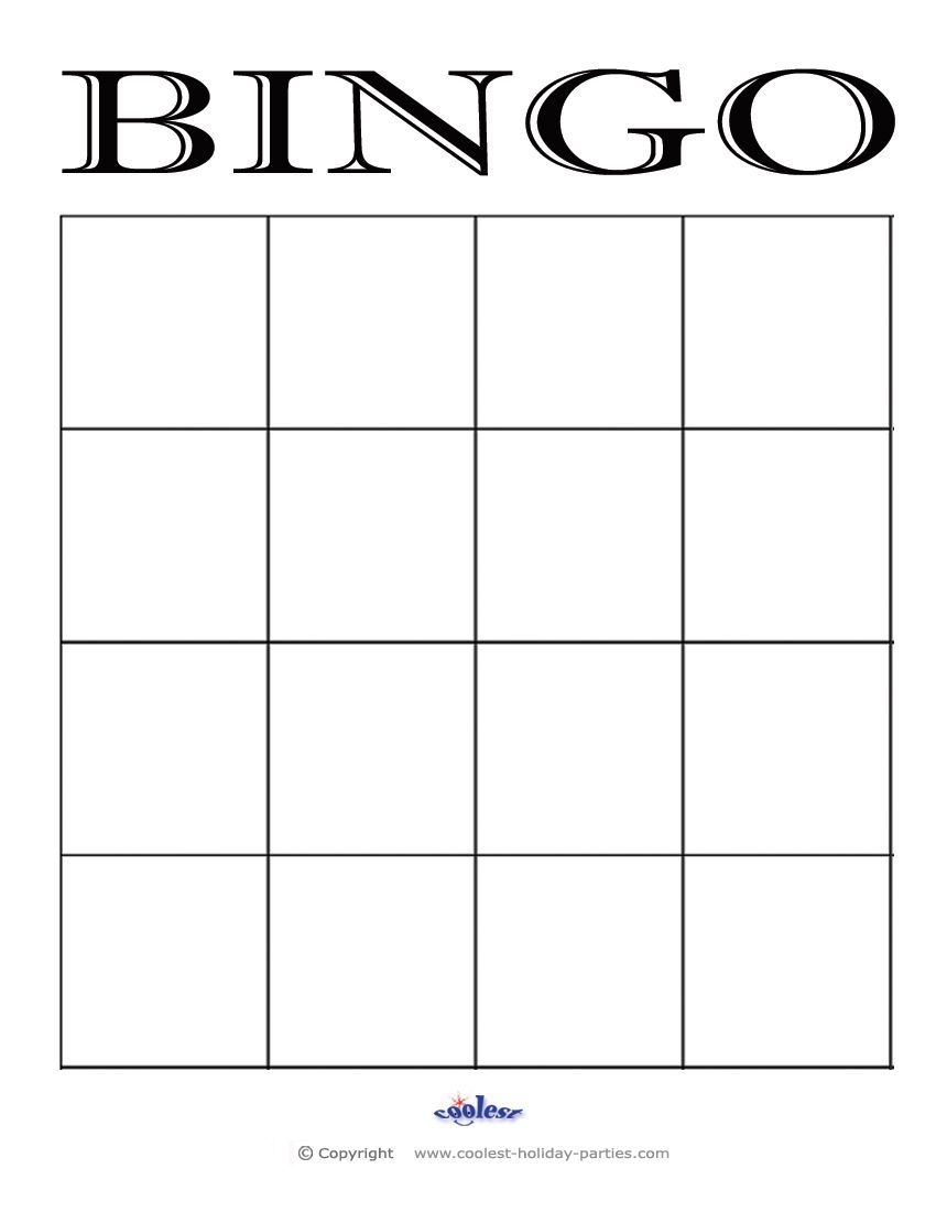Bingo Cards 4 Per Sheet