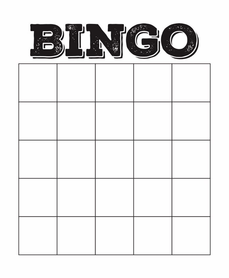 Blank Bingo Card 4x4 Printable Free Templates