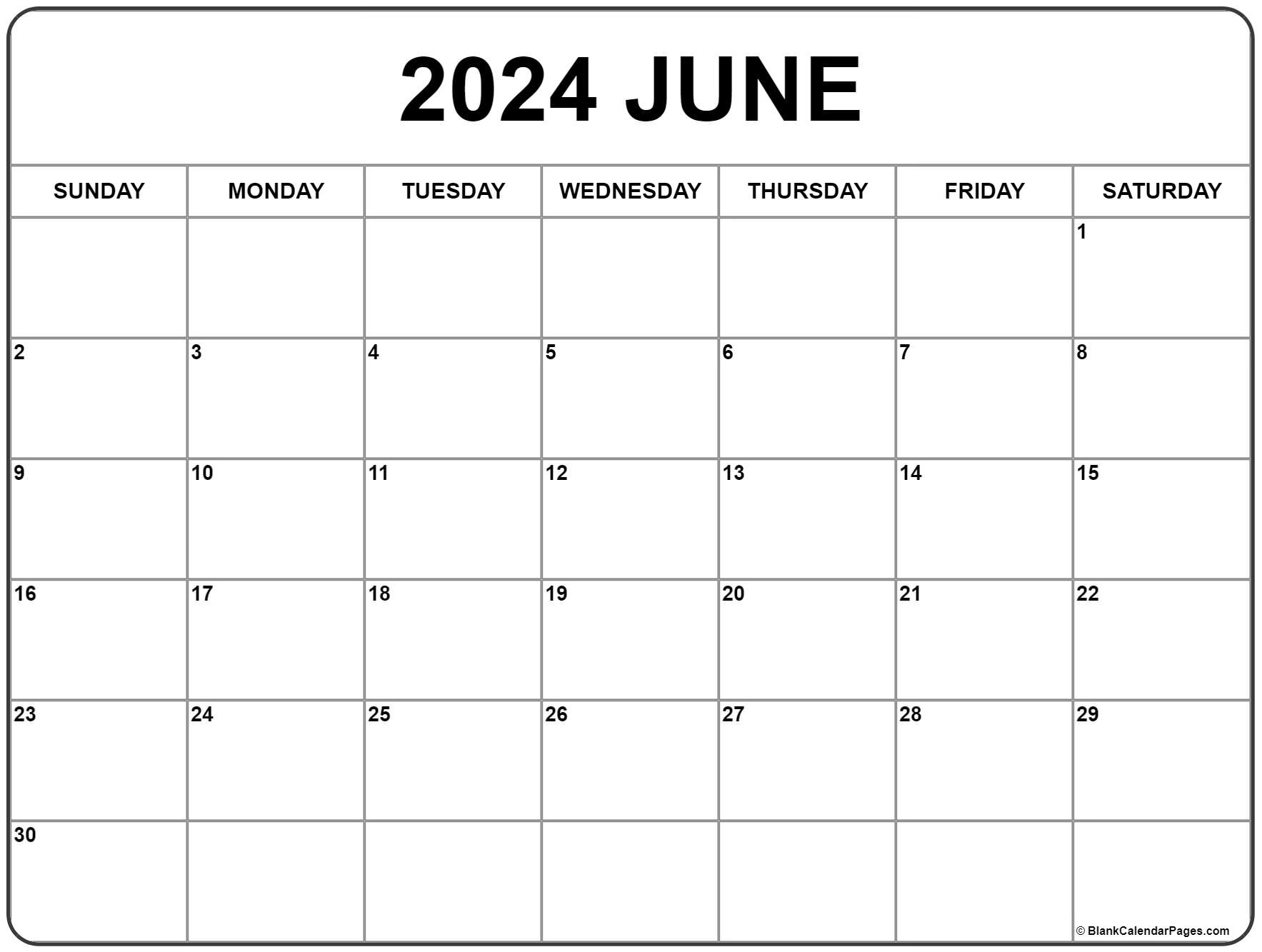 Printable Blank Month Calendar