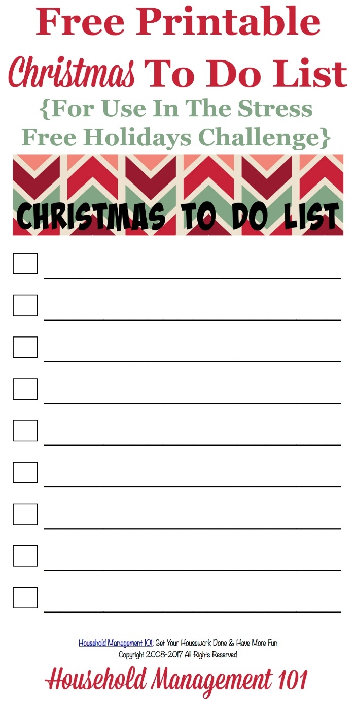 Blank Christmas List Printable