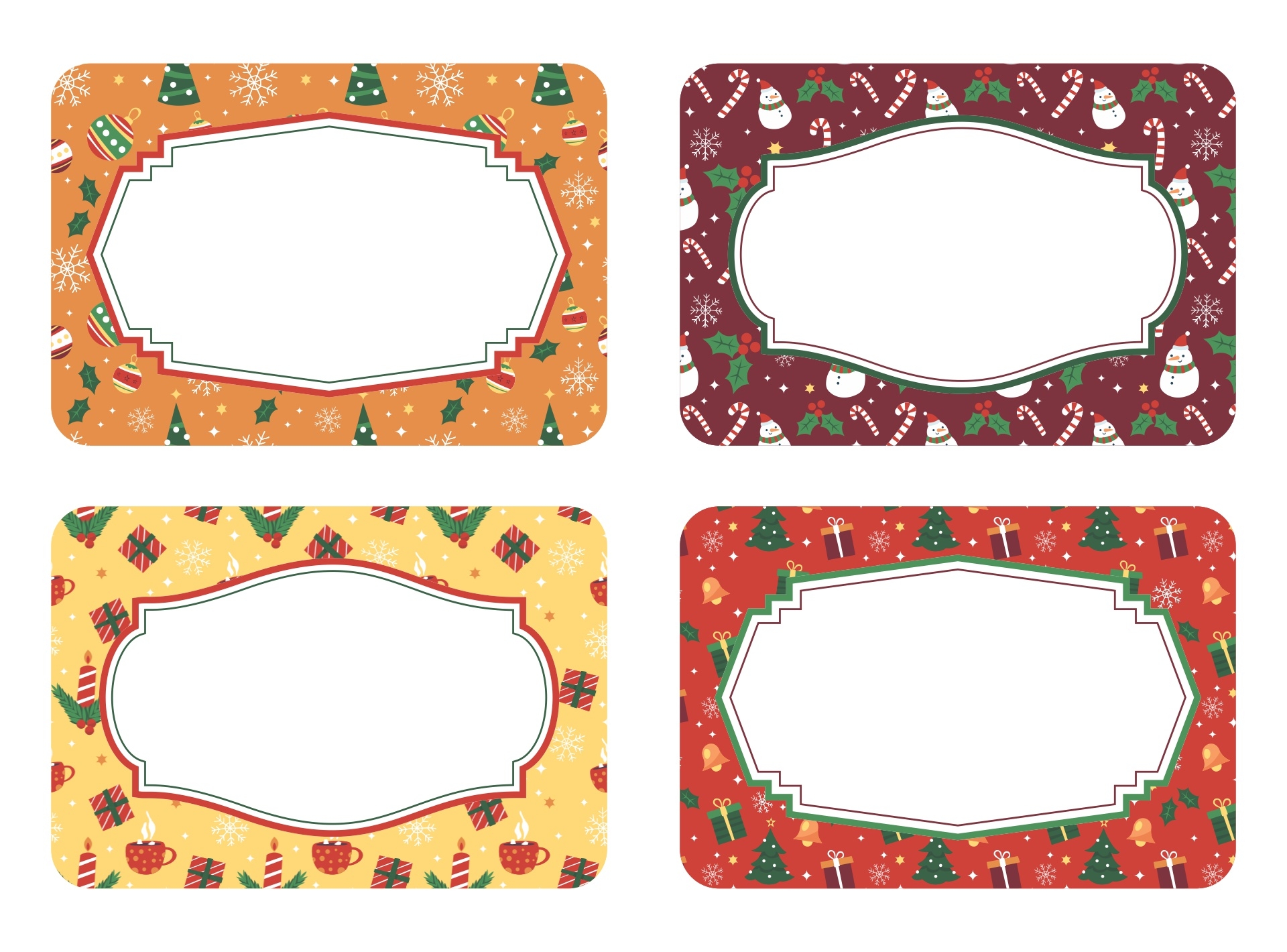 Printable Blank Christmas Tags