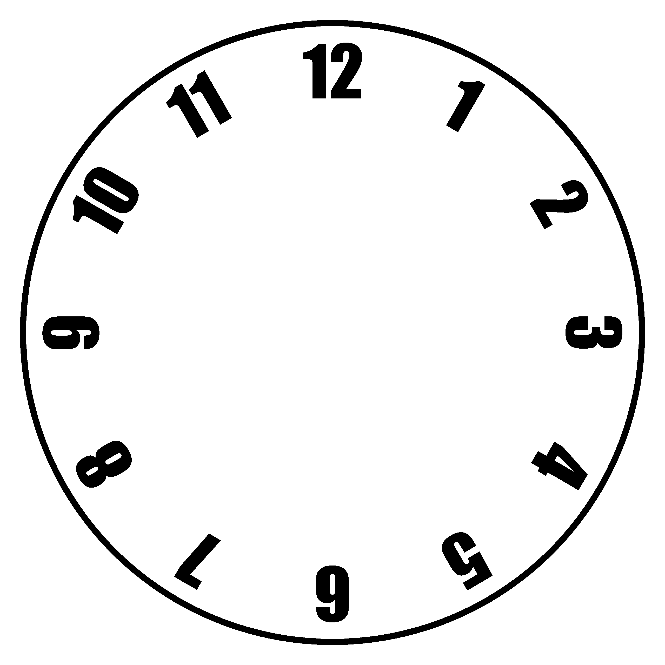 Blank Clock Face Printable