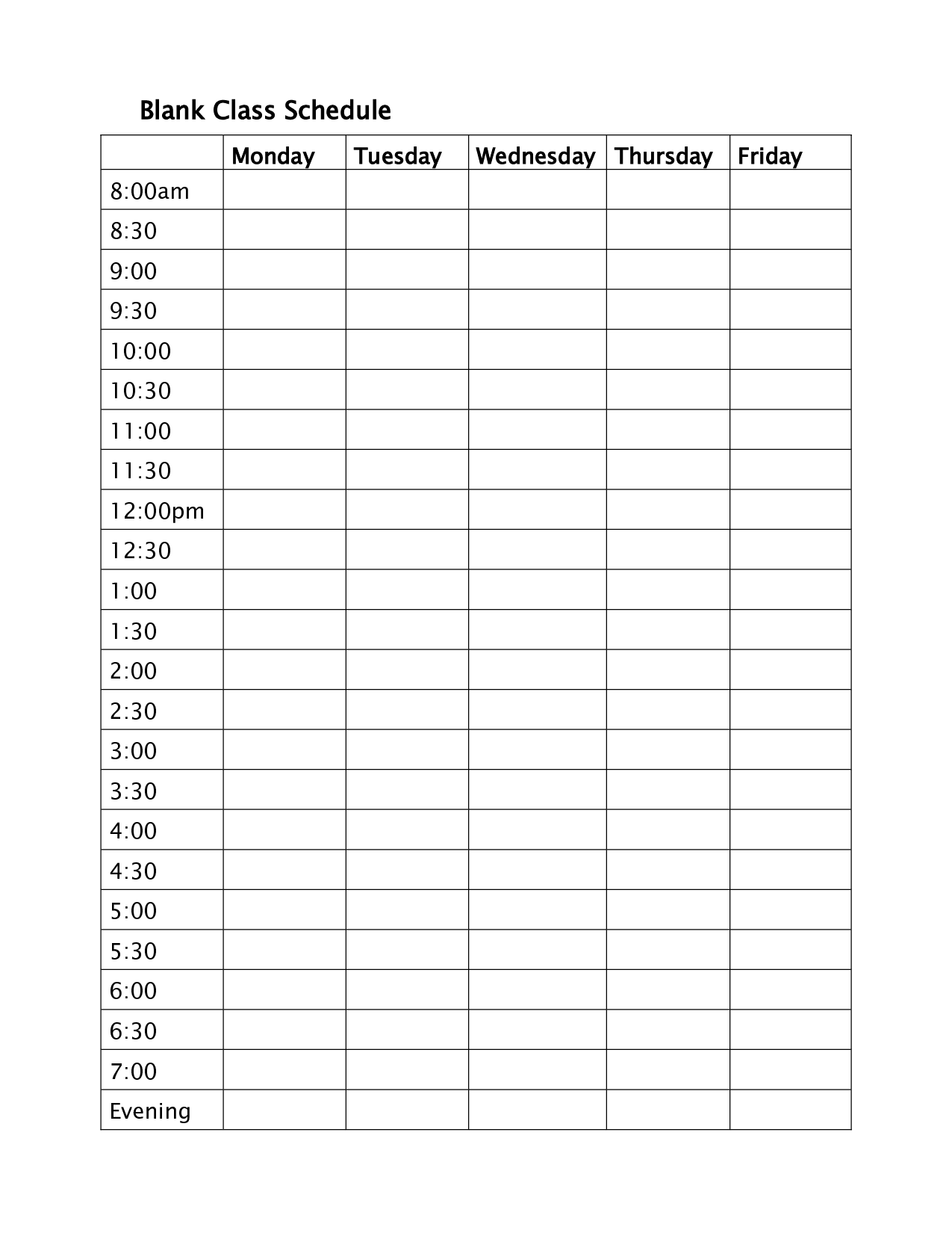 Blank Daily Schedule 6 Free PDF Printables Printablee