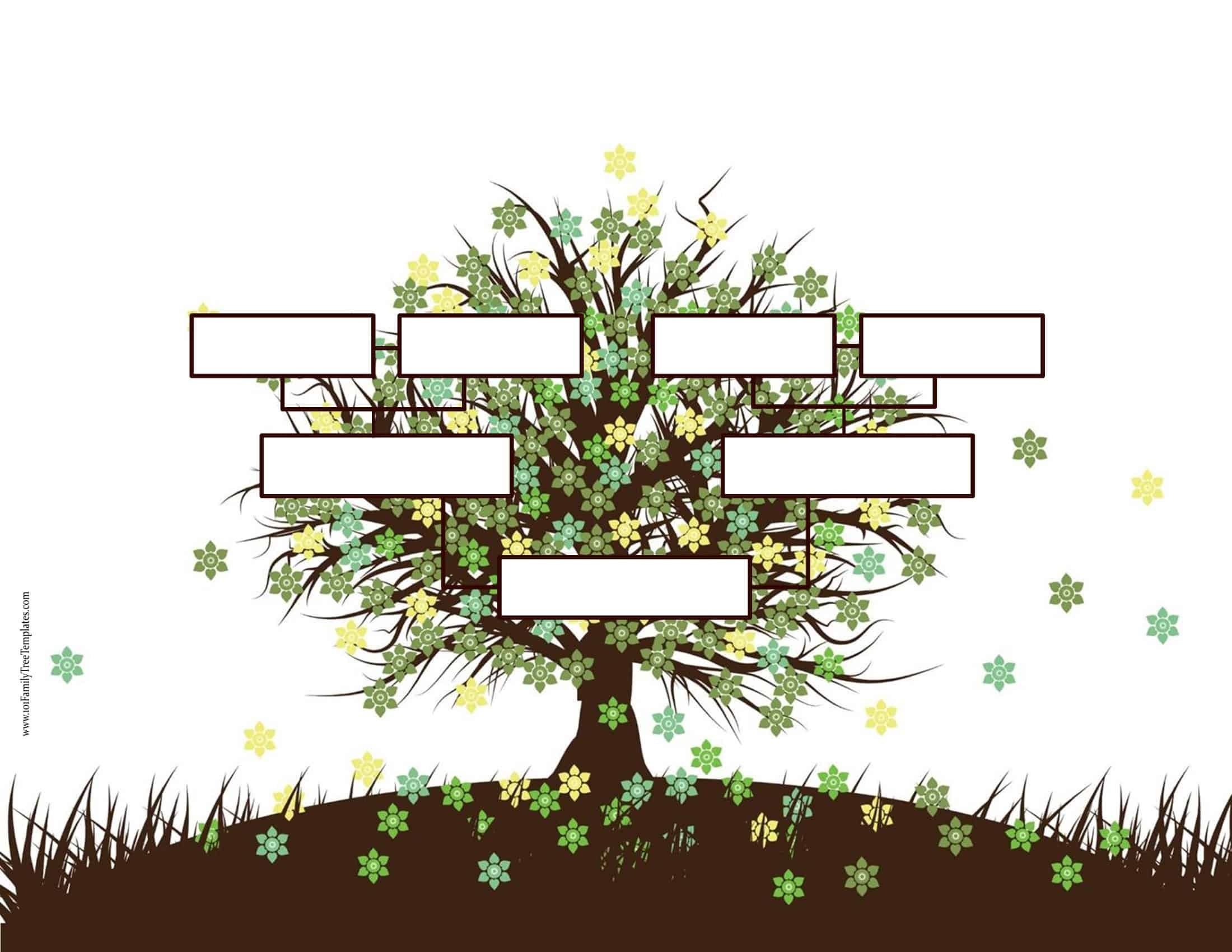 Blank Family Tree Template Free Instant Download