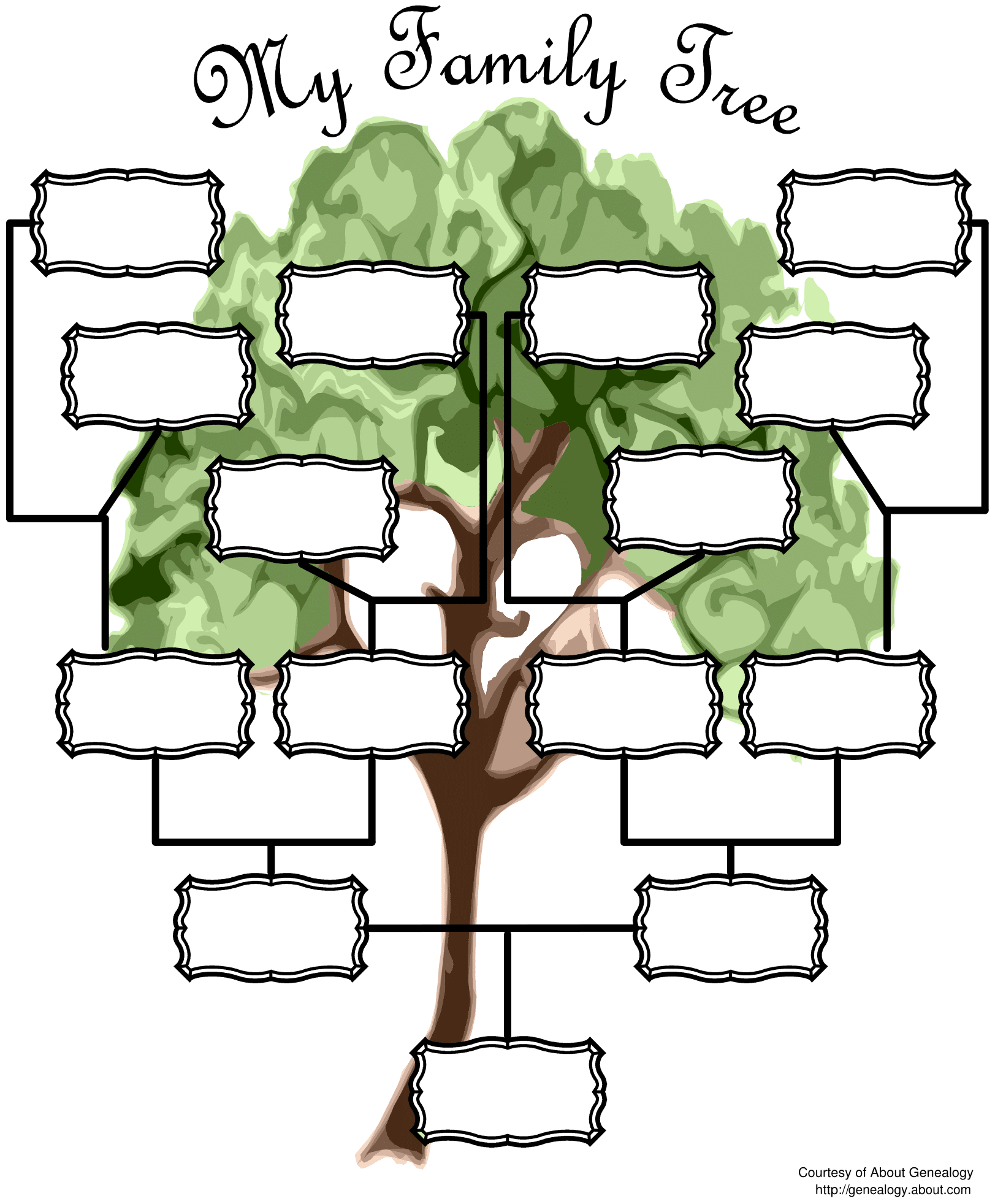 Blank Family Tree Template Free Printable