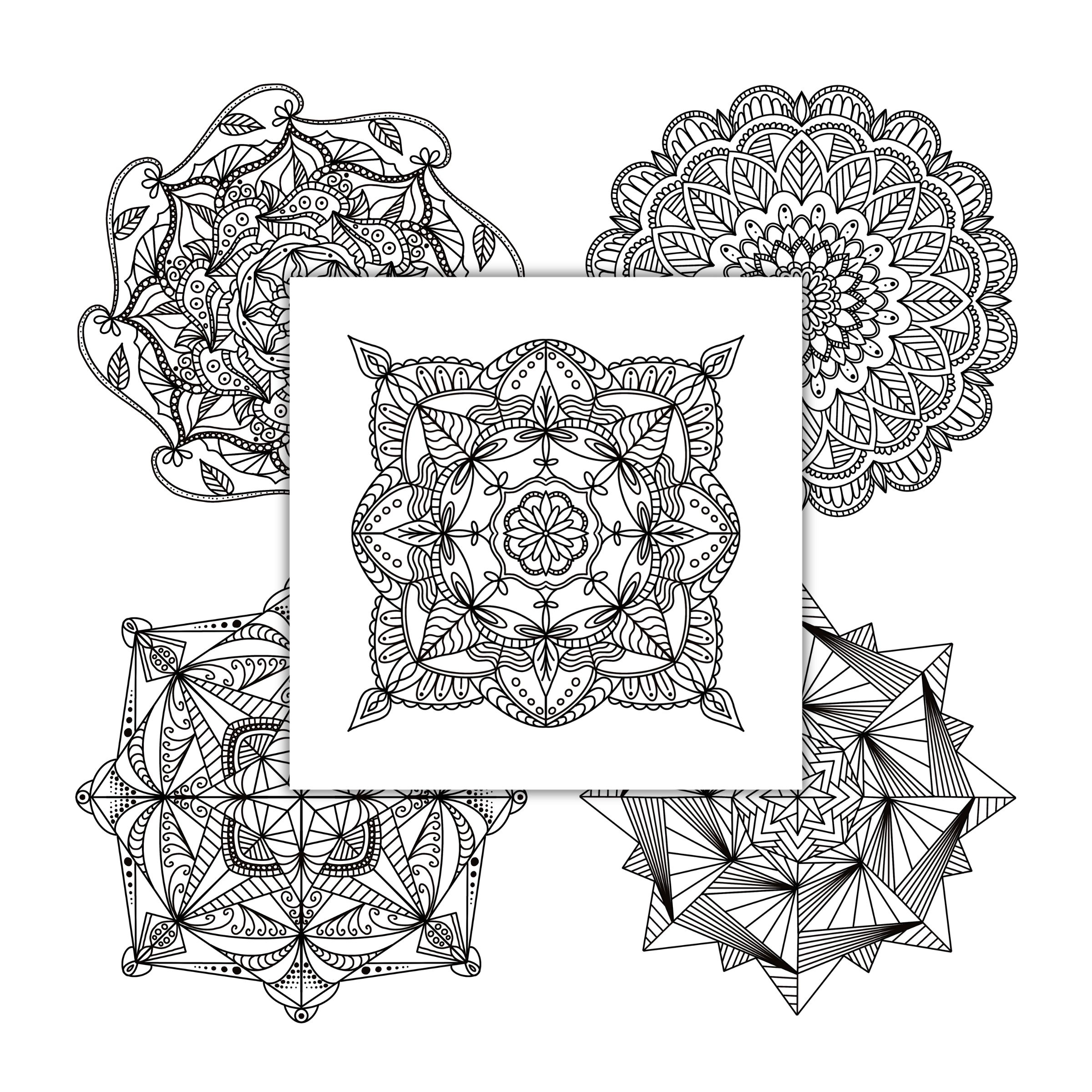Blank Mandala Template Printable PDF Teacha 
