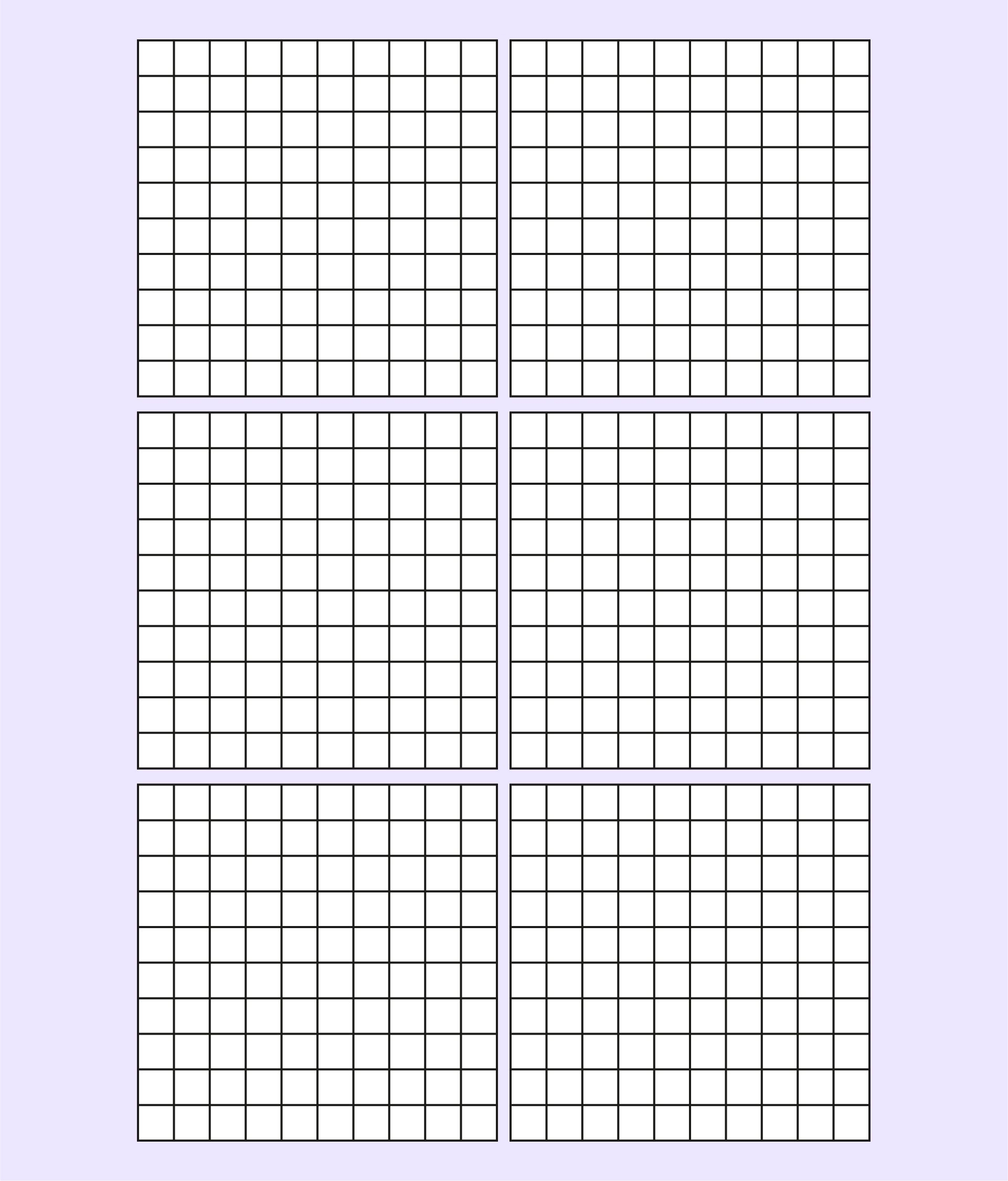 Blank Number Grid Printable