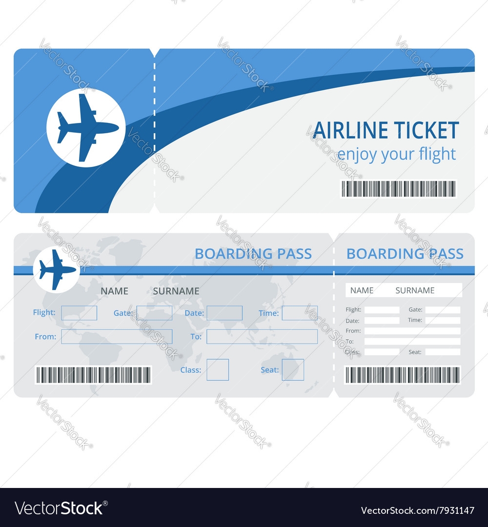 Blank Plane Ticket Template Web Plane Ticket Templates Provide 