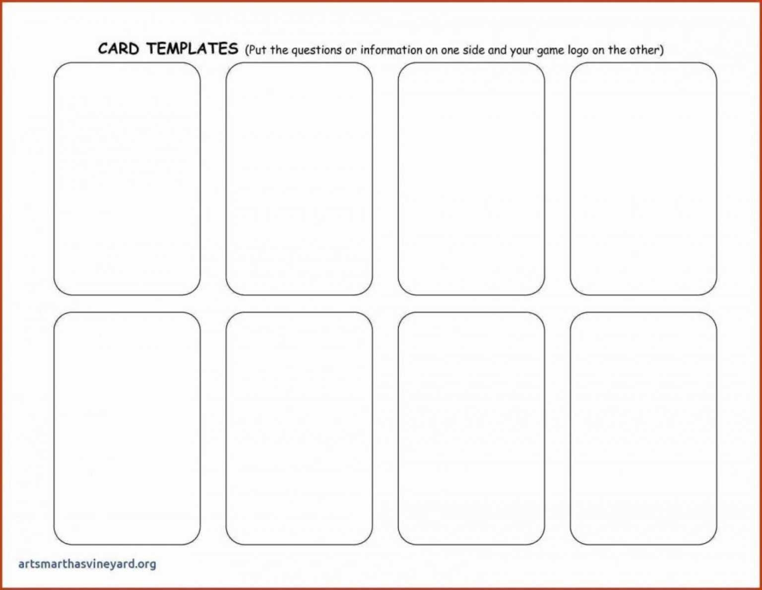 Blank Playing Cards Template
