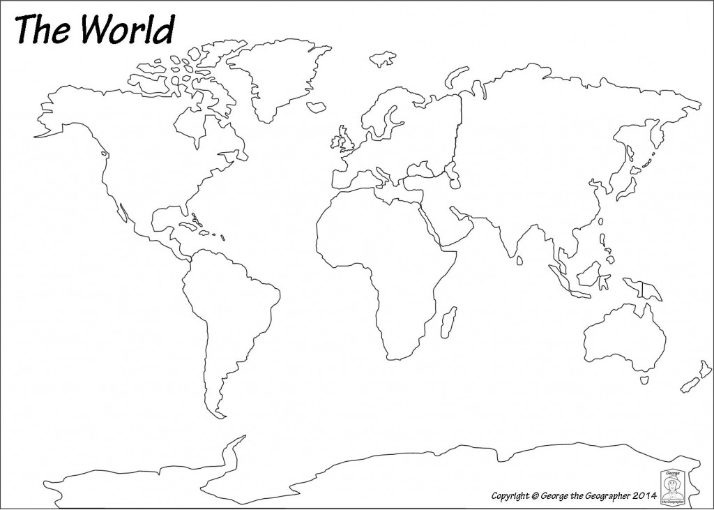 Printable Continents Map Blank