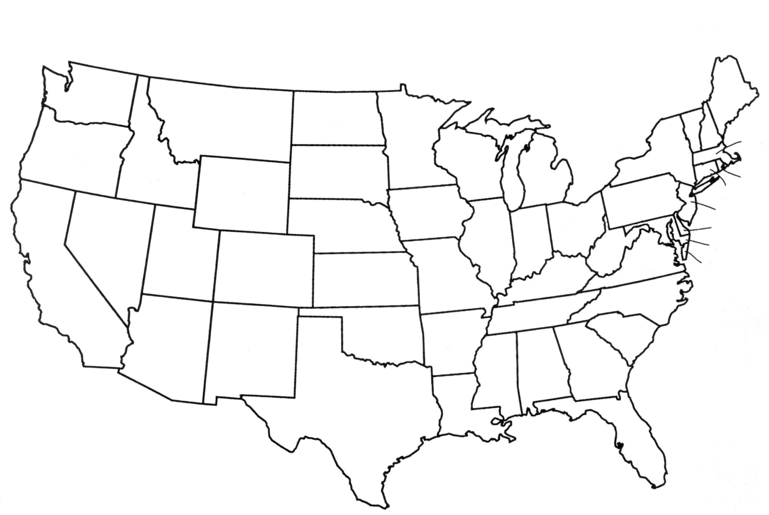 Us Map Blank Printable