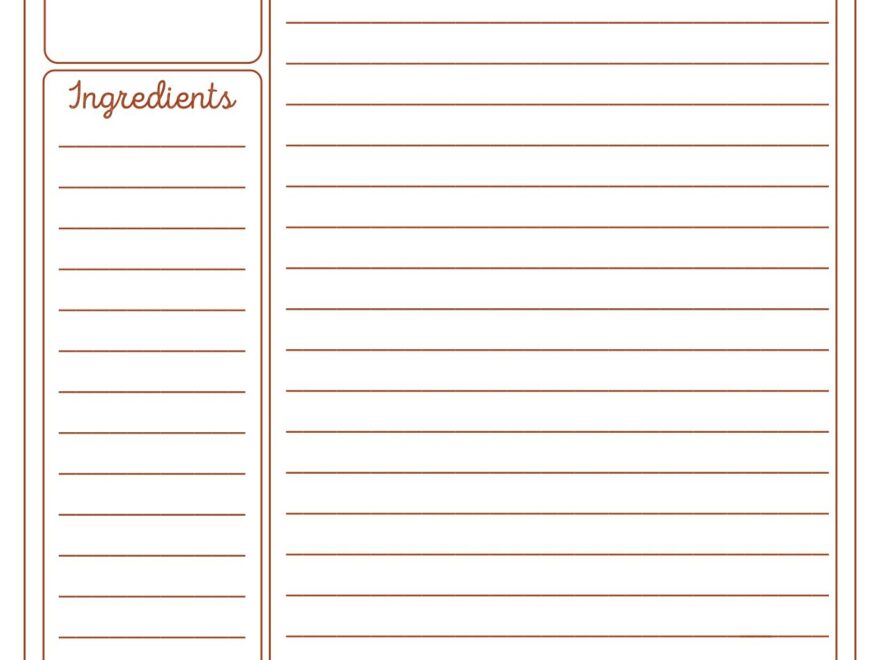 Blank Recipe Cards 10 Free PDF Printables Printablee