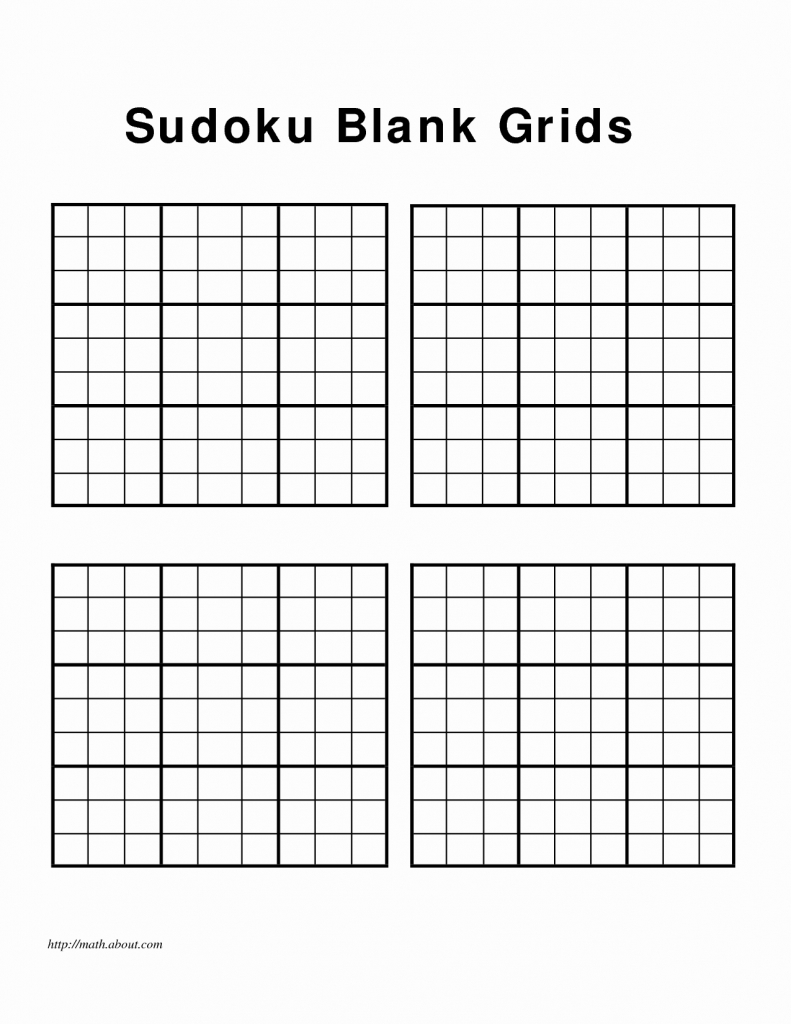 Printable Sudoku Grids Blank Easy Printable Templates