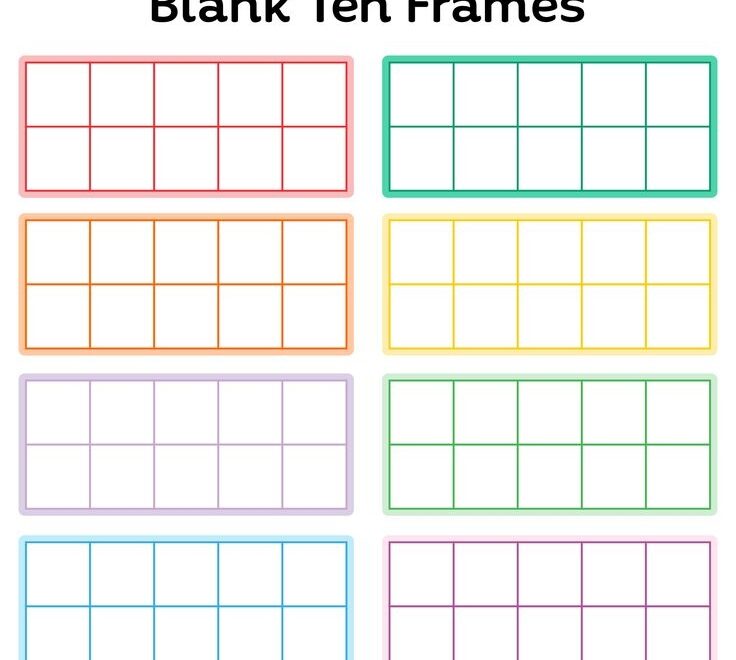Blank Ten Frames Printable For Preschool Education