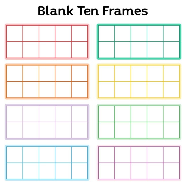 Blank Ten Frames Printable For Preschool Education