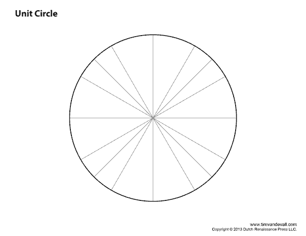 Unit Circle Blank Printable