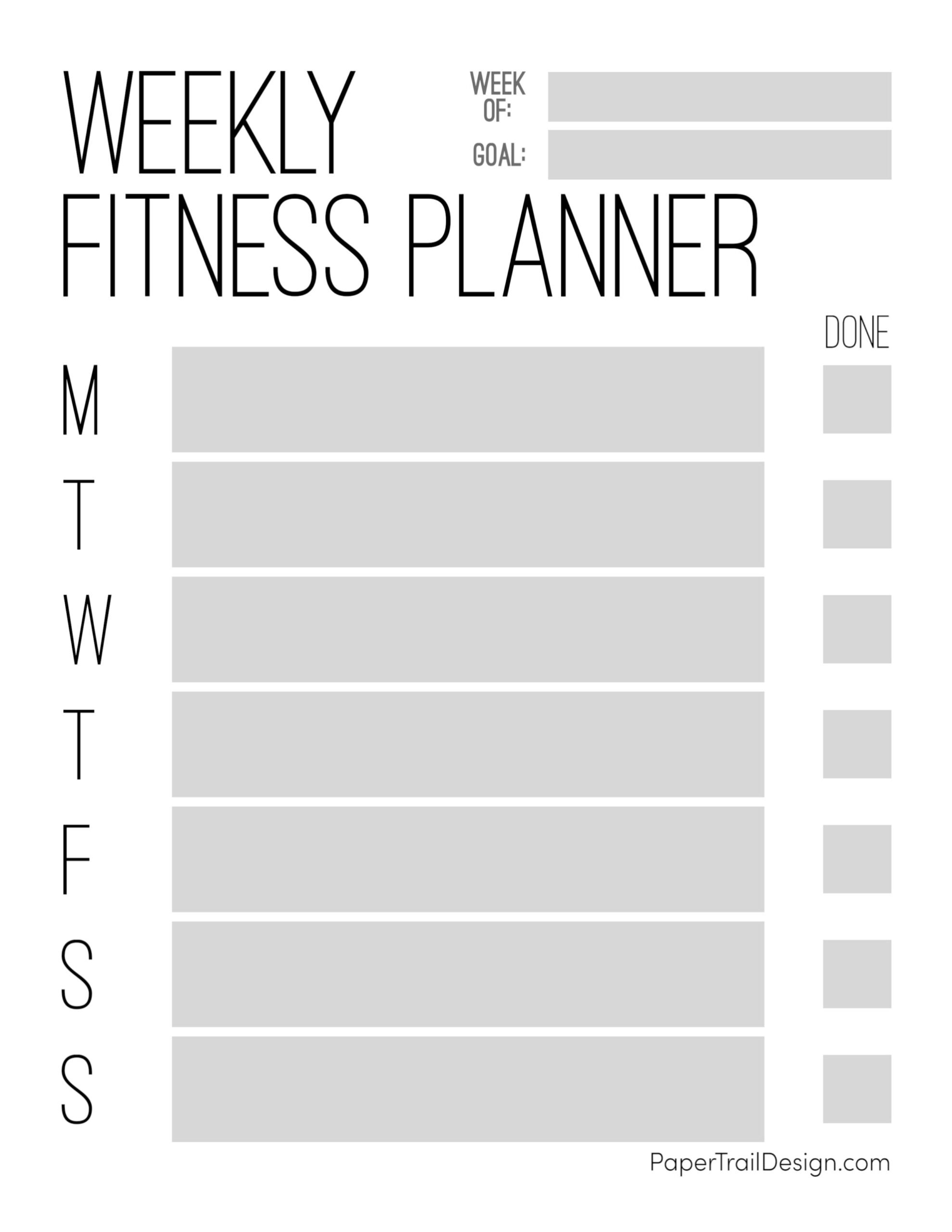 Blank Workout Schedule Template CC Alcala Norte