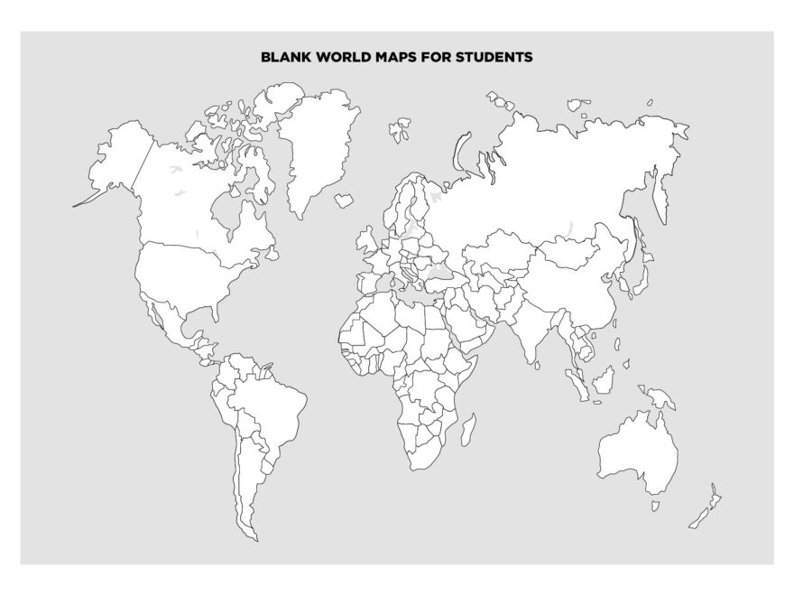 Blank World Maps 10 Free PDF Printables Printablee