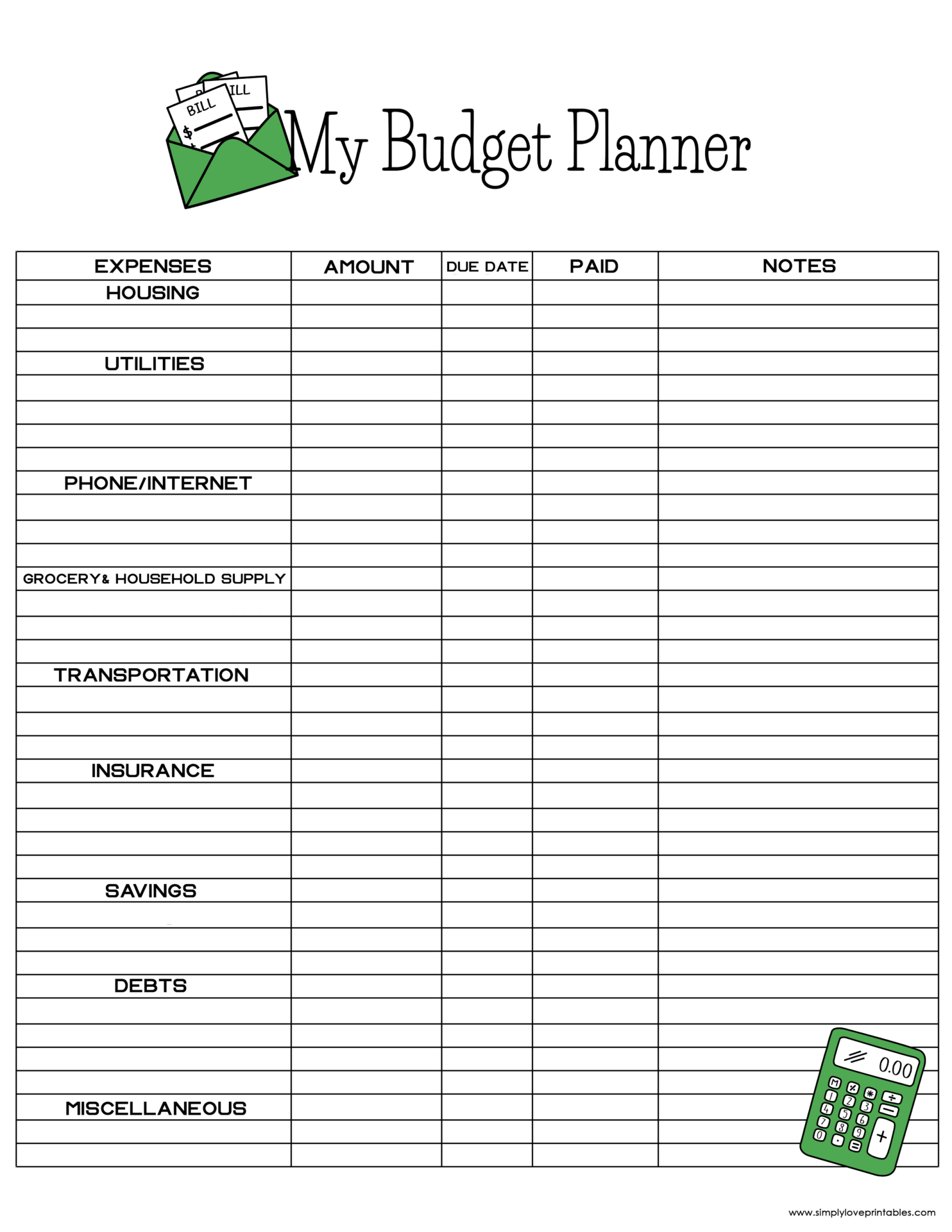 Budget Template
