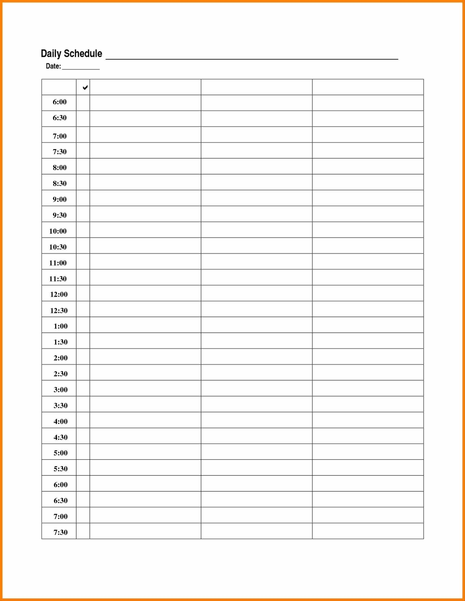 Daily Printable Calendar