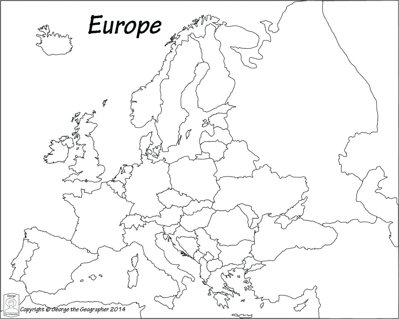 Blank Europe Map Printable