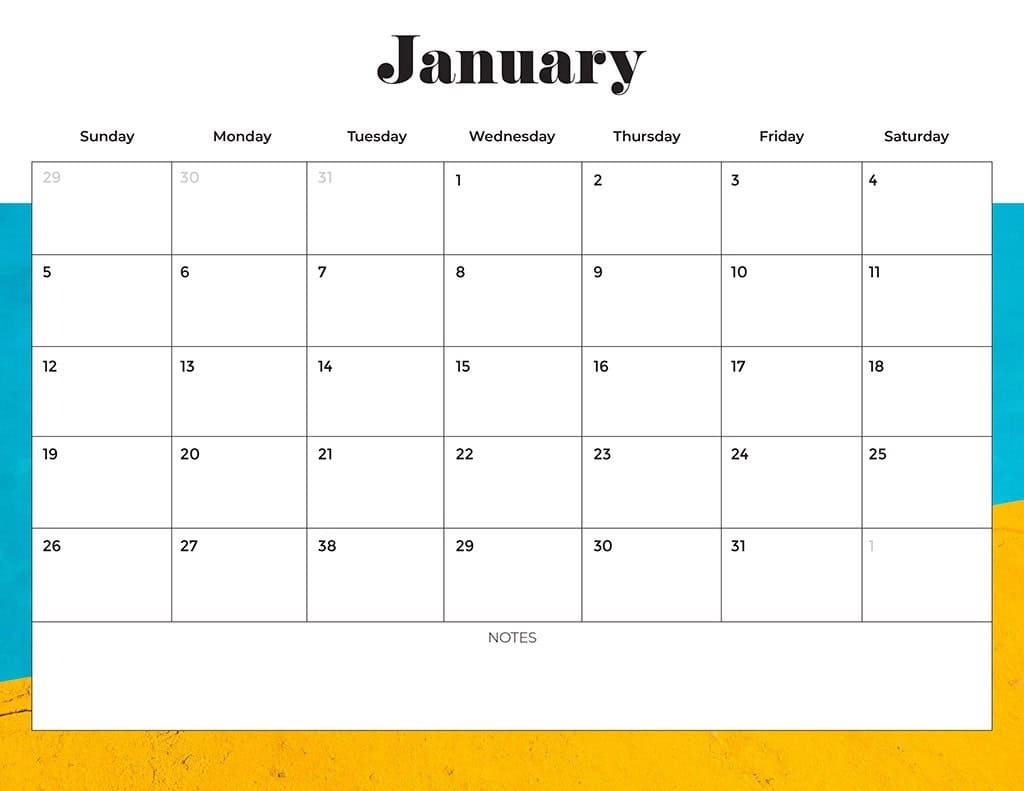 Blank Editable Printable Calendar 2025