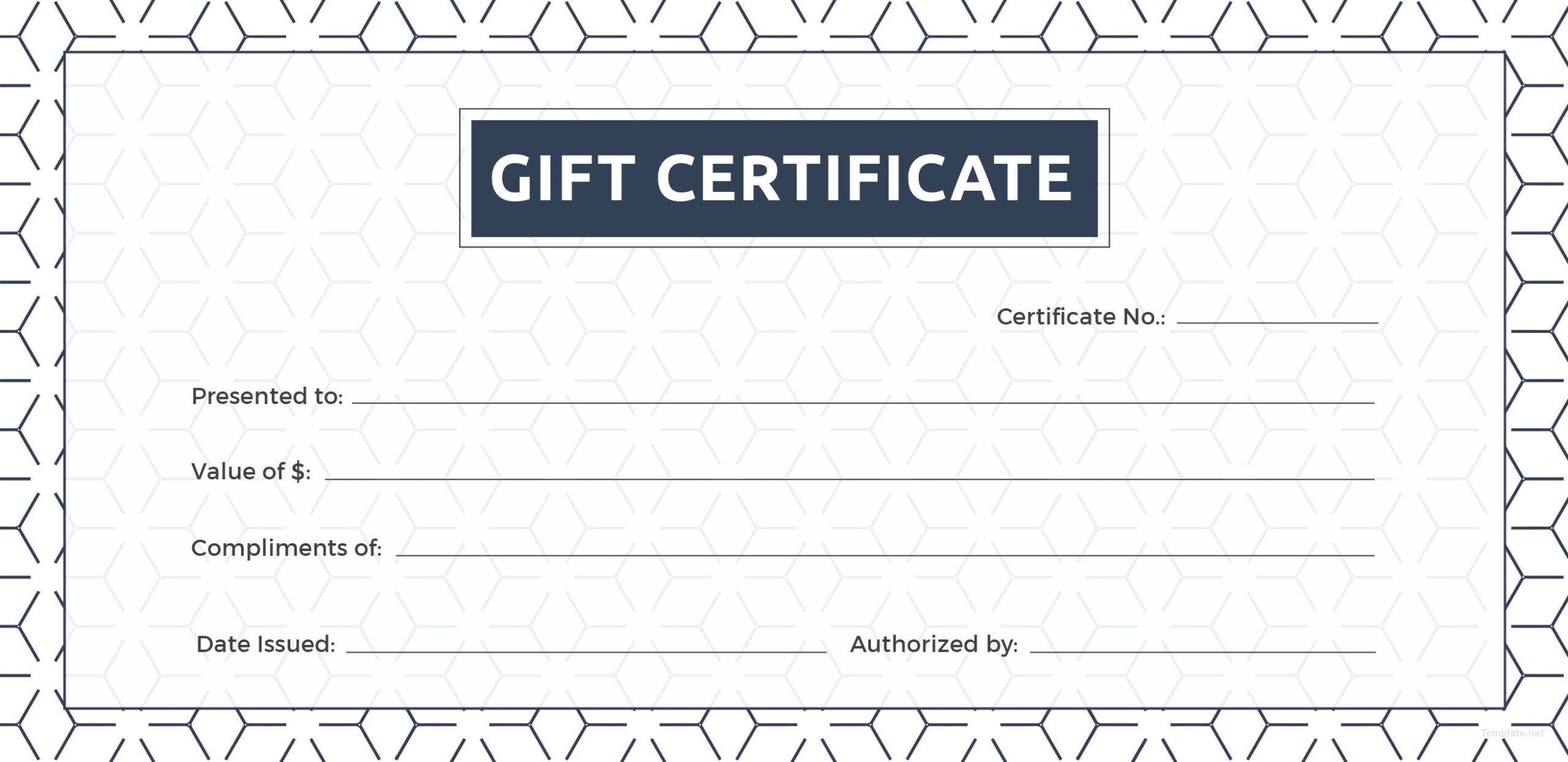 Blank Gift Certificate Printable