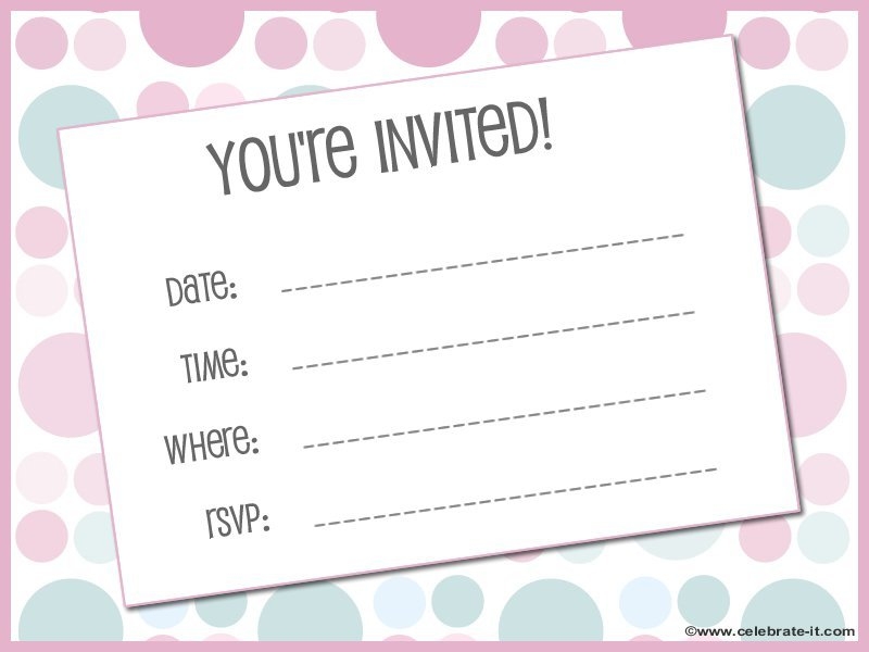 Free Blank Printable Invitations Templates Printable Free