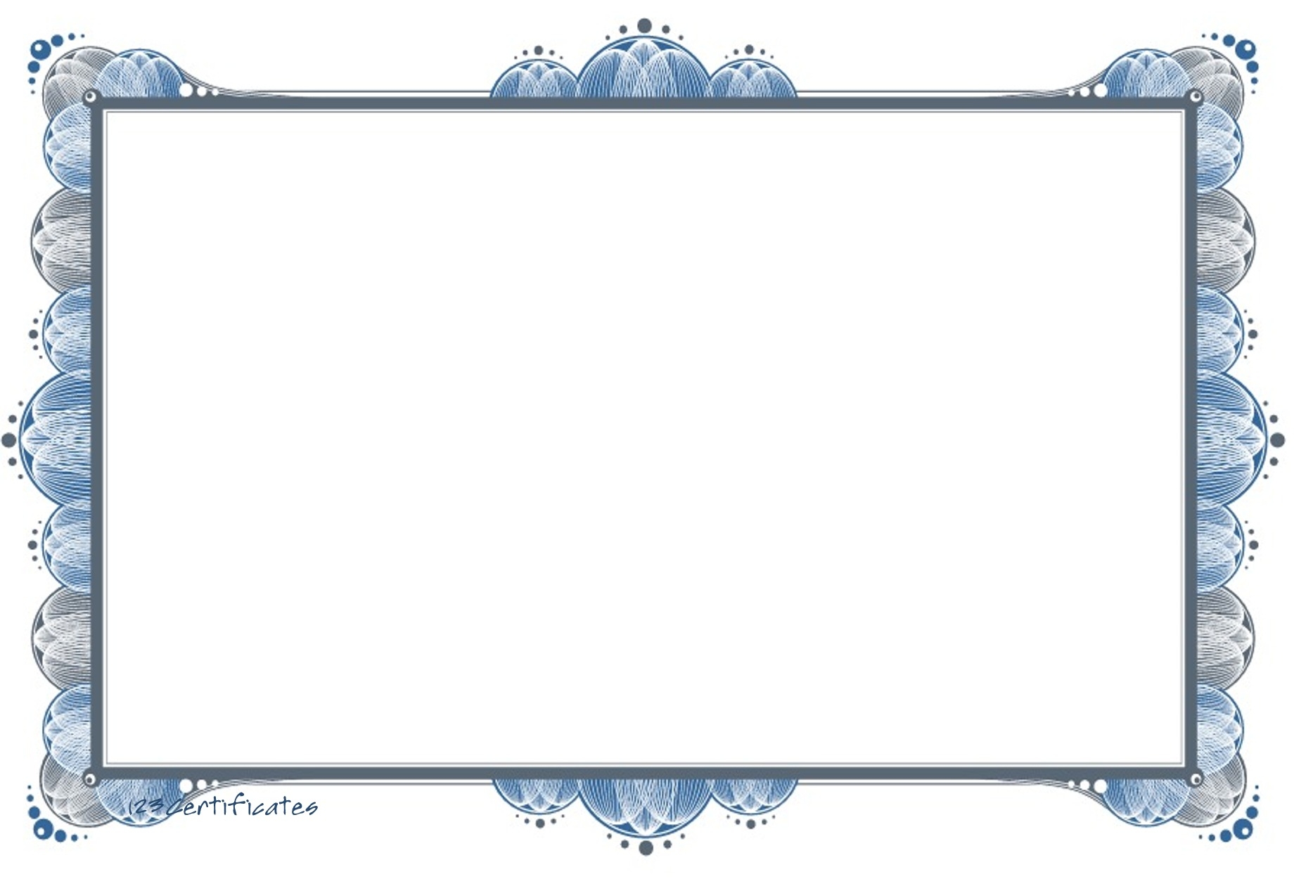 Free certificate border blank printable