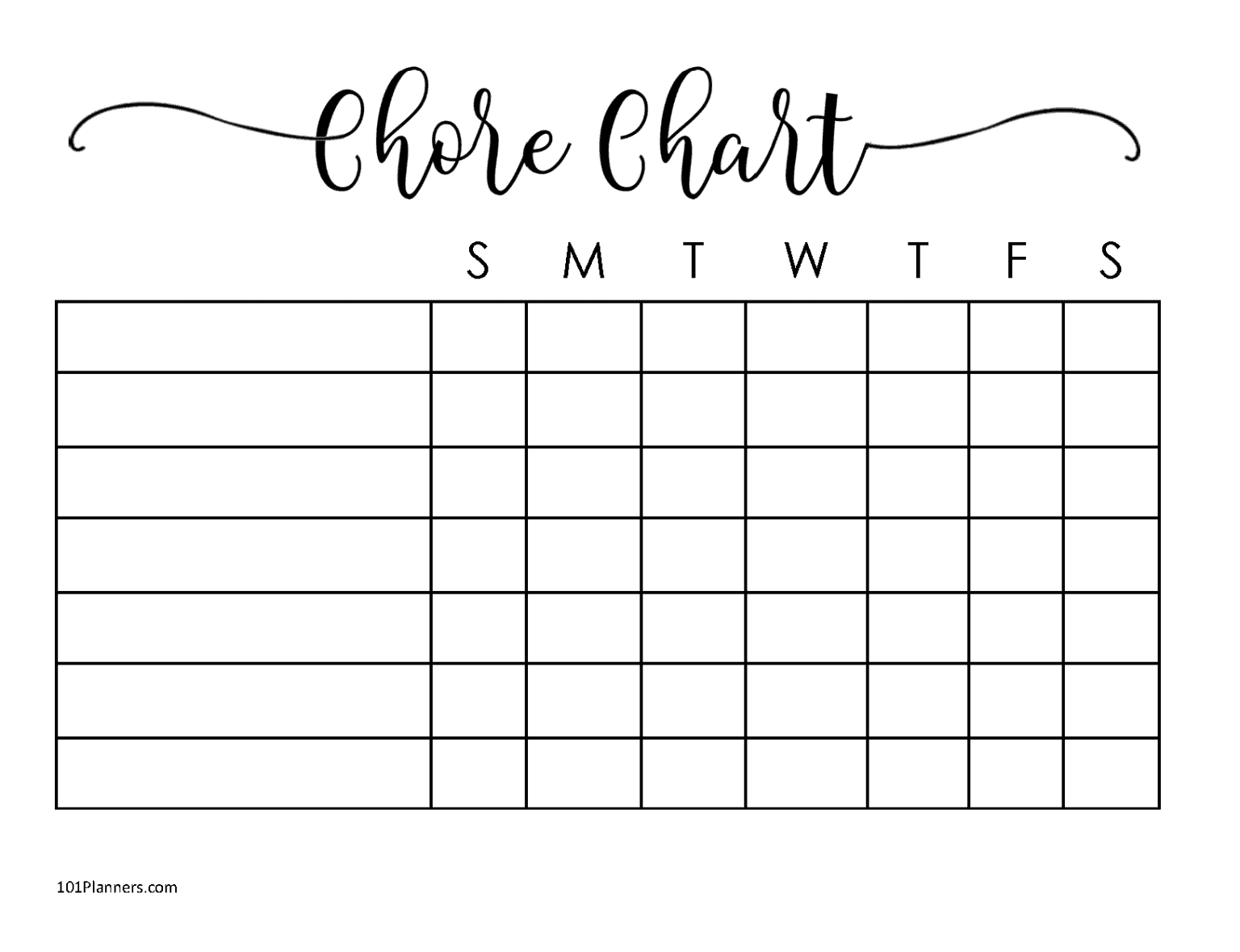 Free Chore Chart Templates