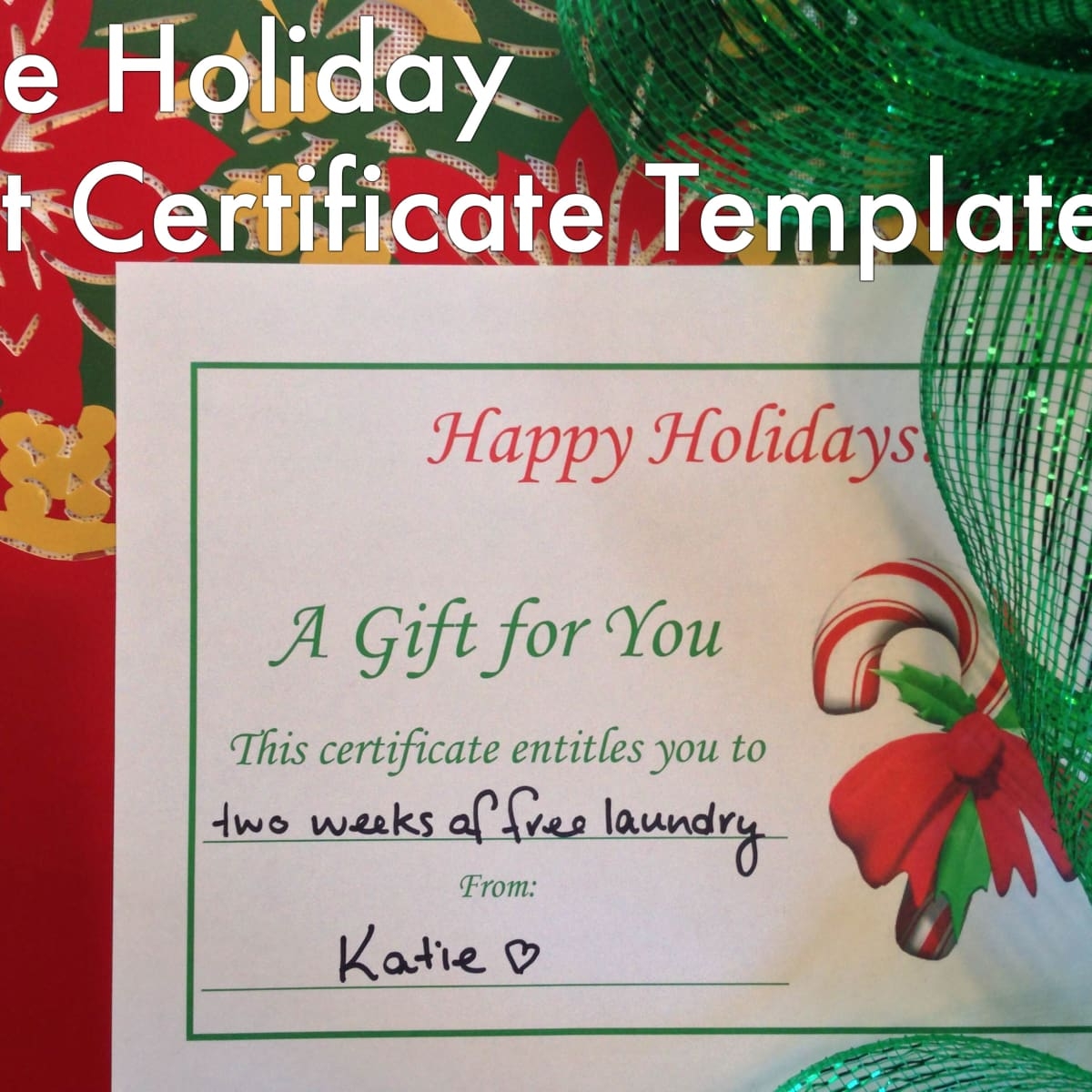 Free Holiday Gift Certificates Templates To Print HubPages 