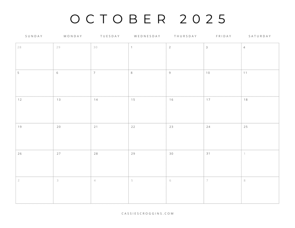 2025 Printable Calendar Template With Holidays