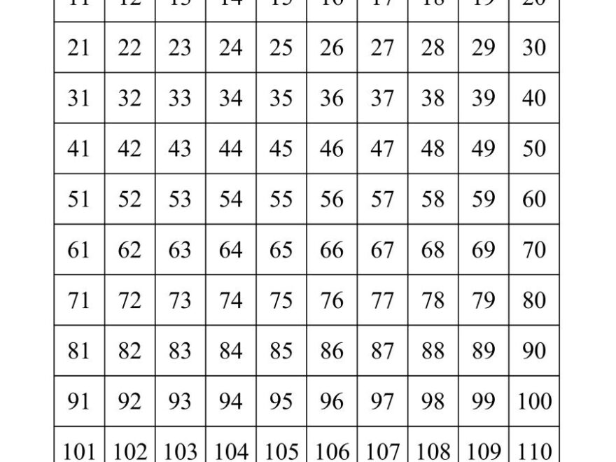 Free Printable Blank 1 120 Chart Free Printable
