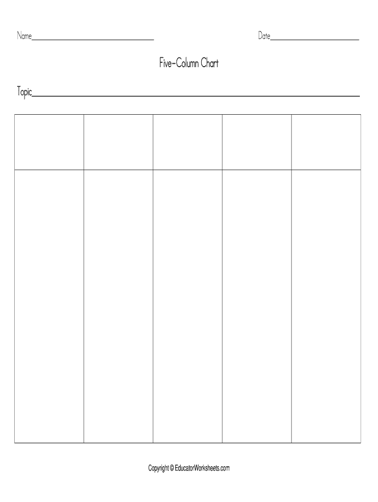 Free Printable Blank Chart Printable Blog