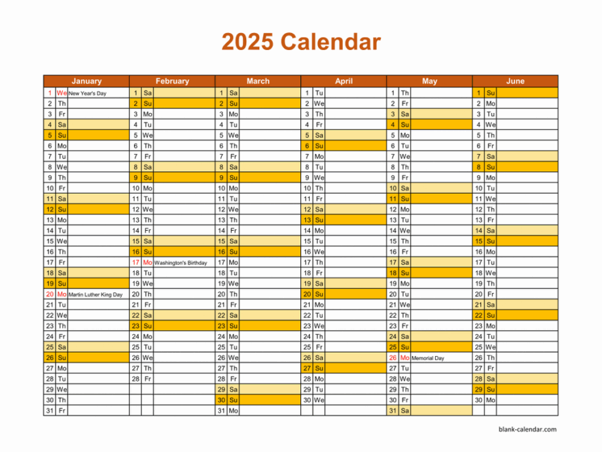 Free Printable Blank Month Calendar 2025