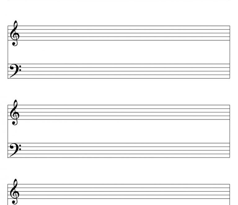 Free Printable Blank Music Sheet Templates PDF Violin Piano Drums