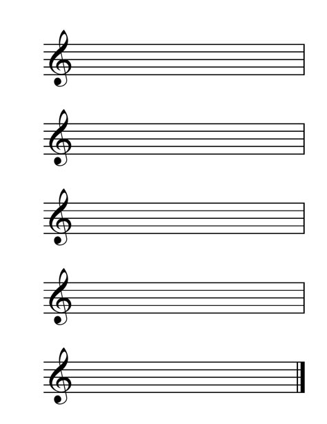 Free Printable Blank Music Staff Paper
