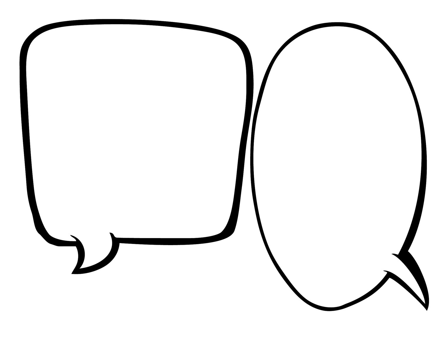 Free Printable Blank Speech Bubbles ClipArt Best