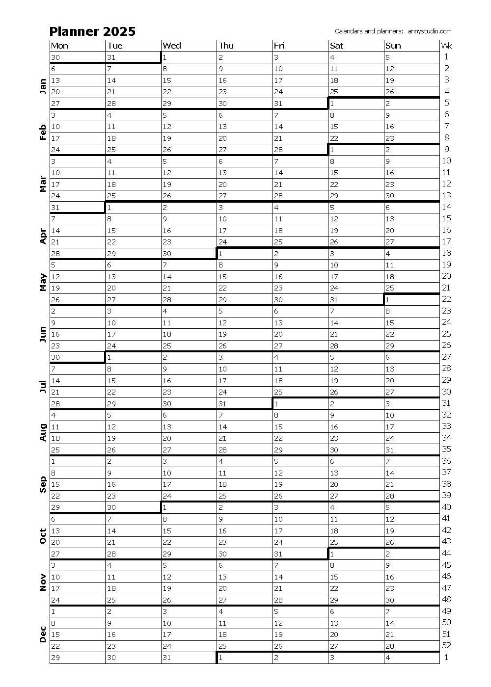 2025 And 2026 Blank Calendar Printable Free