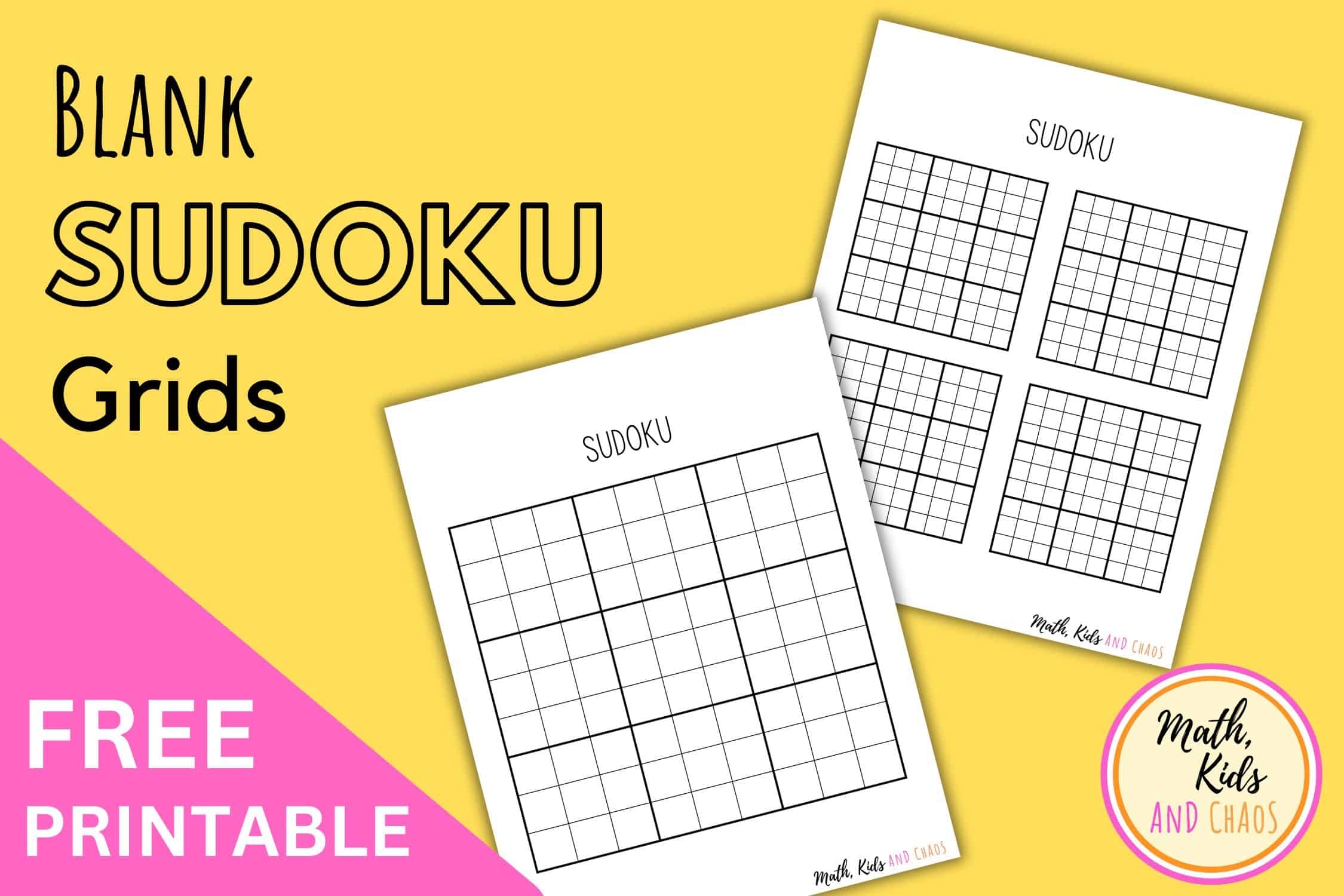 Blank Sudoku Printable Worksheets