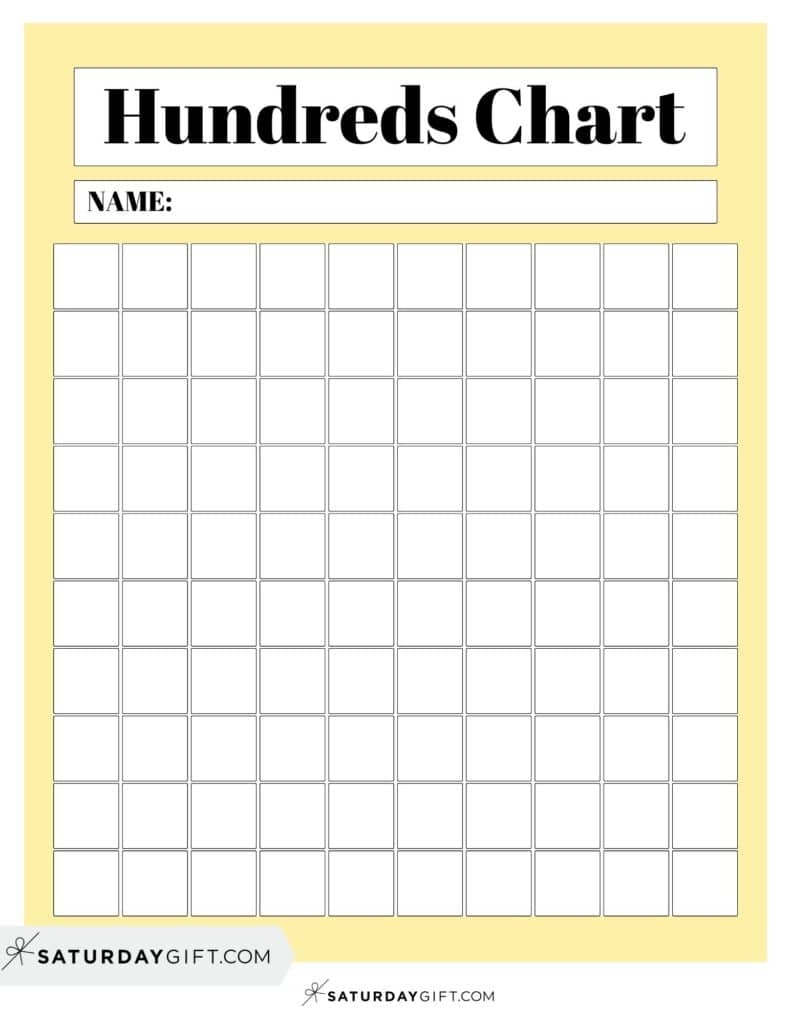 100 Grid Printable Blank