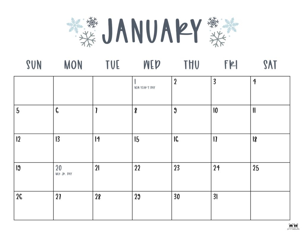Blank Calendar 2025 With Lines Printable Free