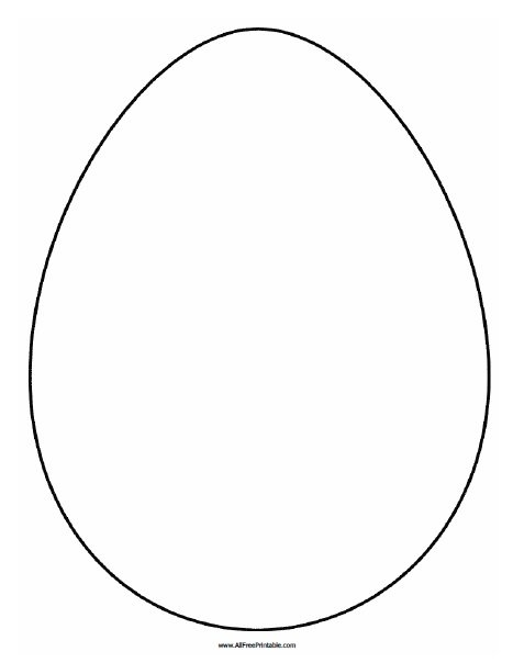 Large Blank Easter Egg Template Free Printable