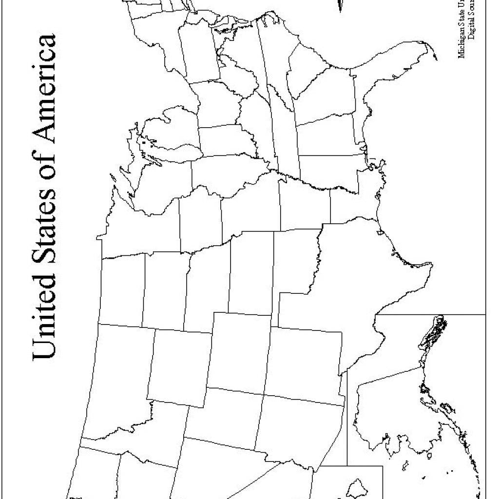 Usa Map Blank Printable